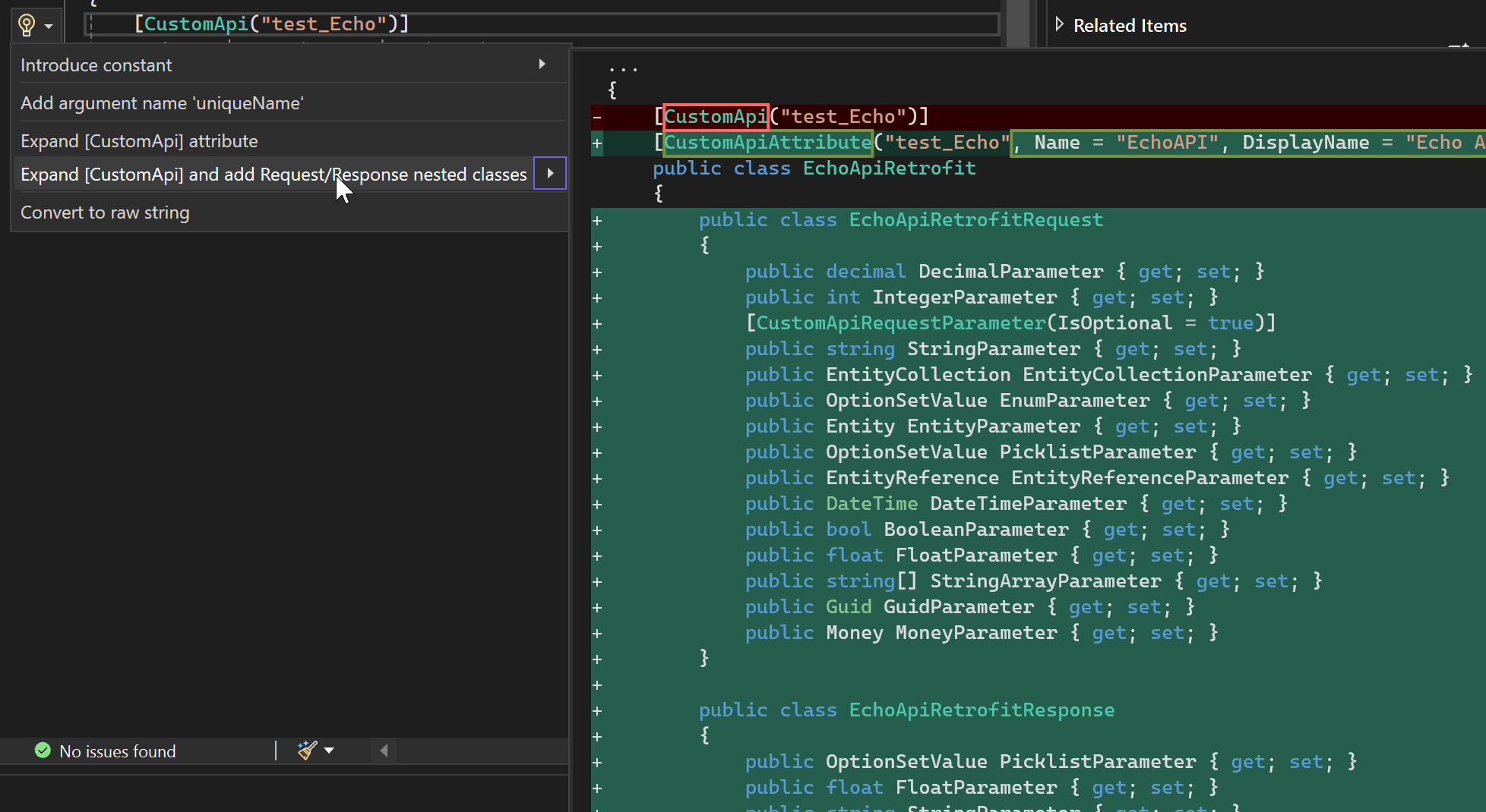 Xrm Tools v1.0.5 Released - Smarter Plugin Registration with Refactoring Actions